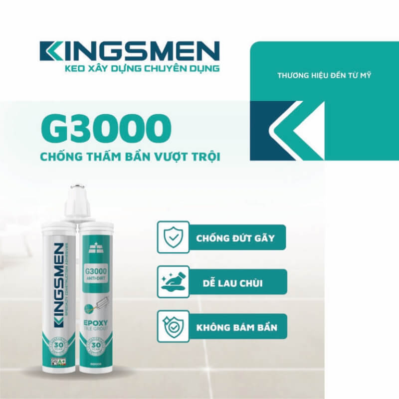 Kingsmen keo ron gạch Epoxy G3000