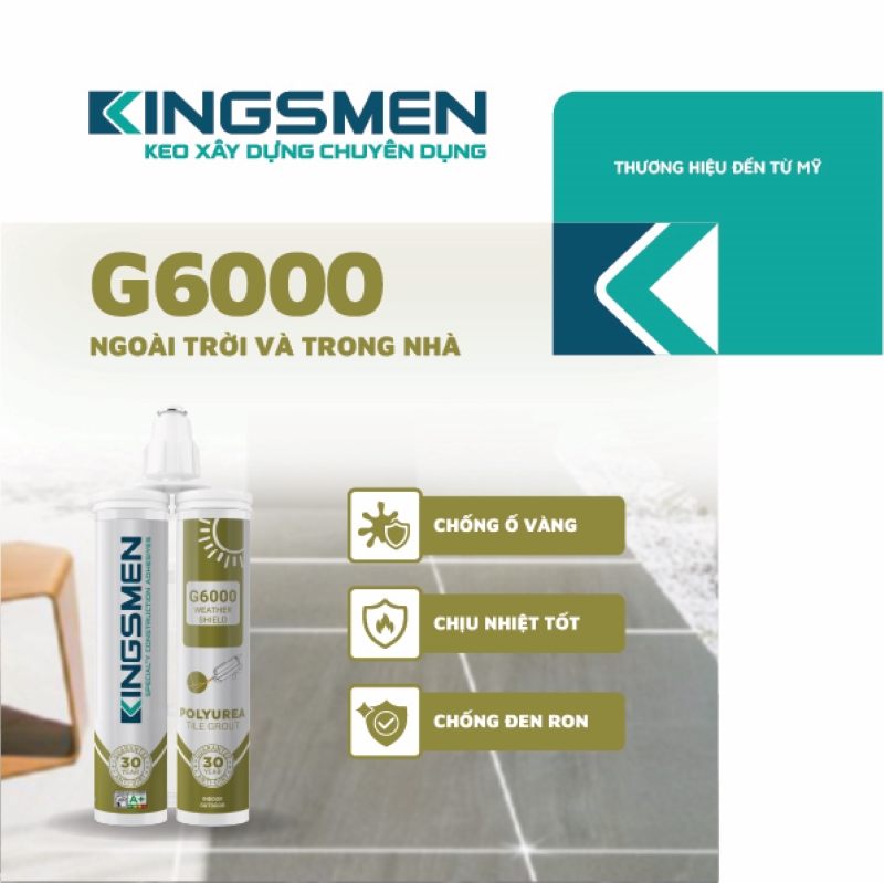 Kingsmen G6000 – Keo ron chít mạch cho cả trong nhà và ngoài trời