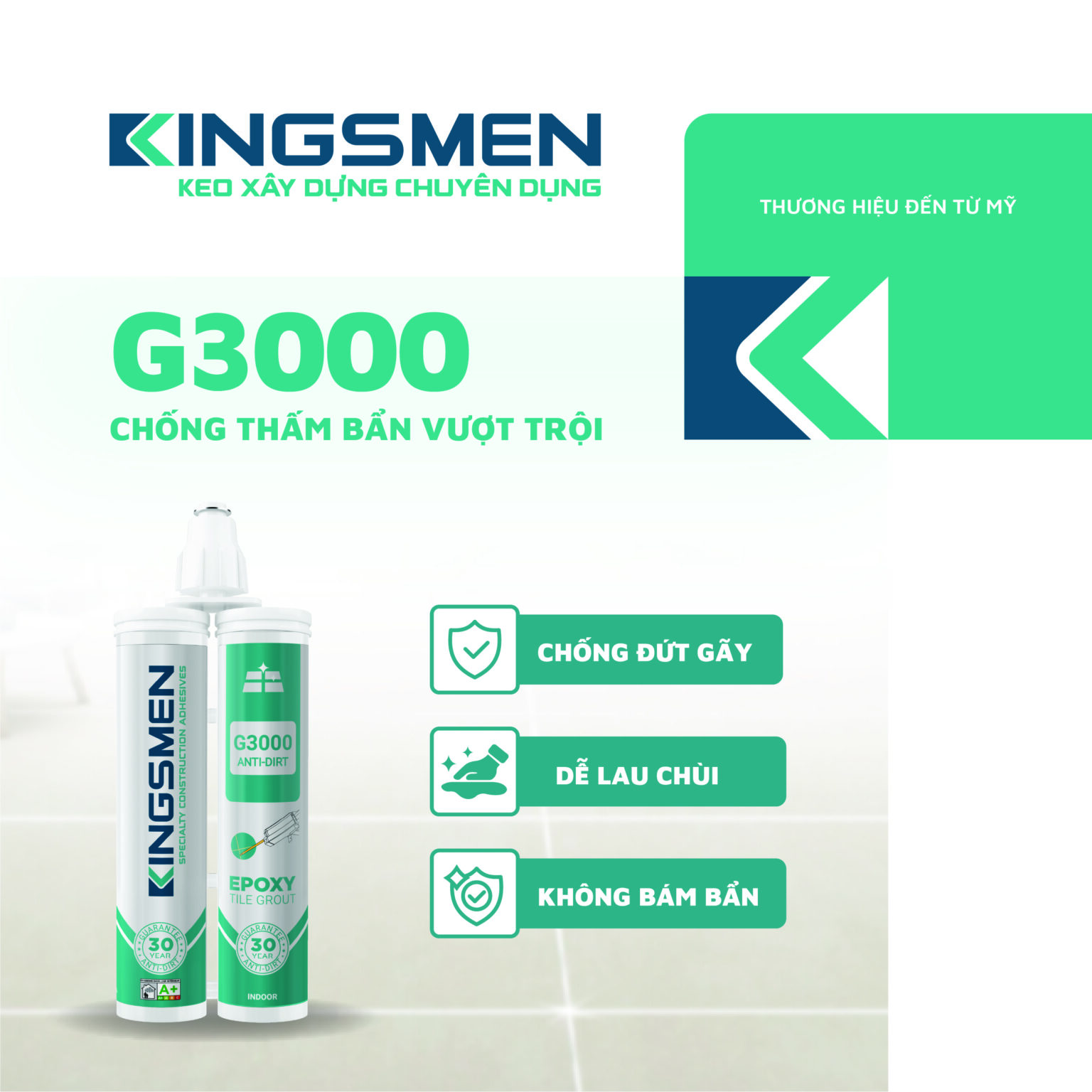 Kingsmen G3000 - Chống thấm bẩn vượt trội 