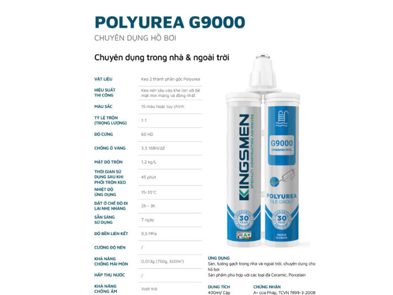 Keo chà ron hồ bơi POLYUREA G9000